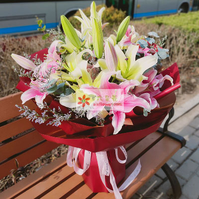 酒泉8支多头百合，万事如意喜上加喜